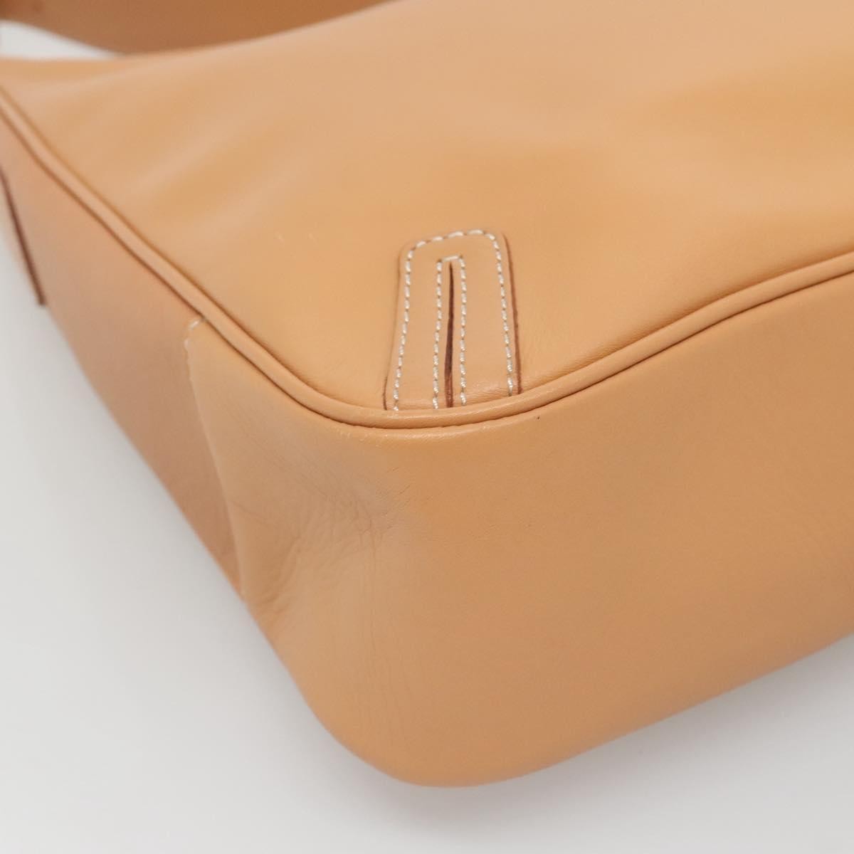 Burberry Shoulder Leather Beige Leather Shoulder Bag Bag (Pre-Owned)