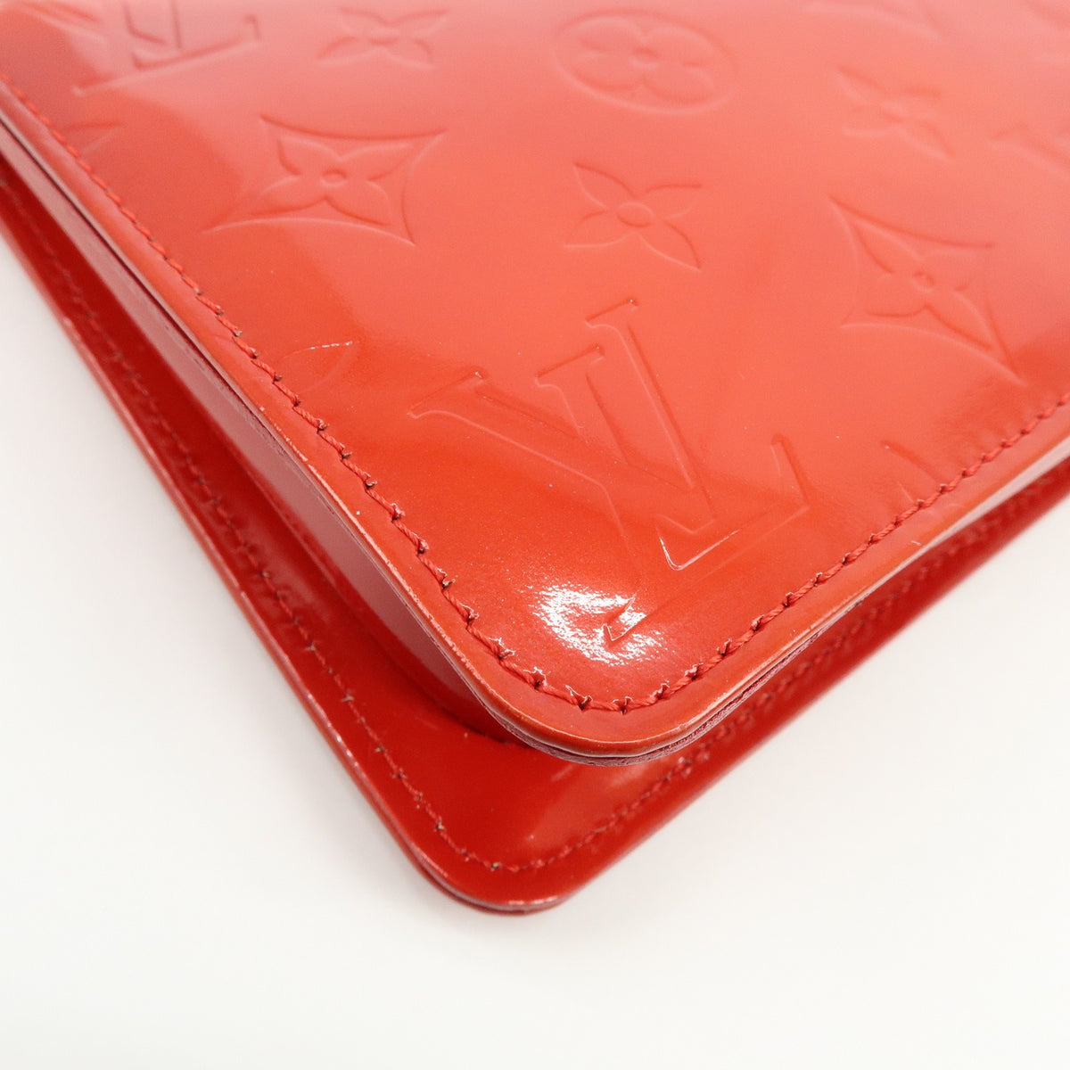 Louis Vuitton Lexington Pochette Monogram Vernis Red Patent_Leather Clutche & Pouche Bag (Pre-Owned)