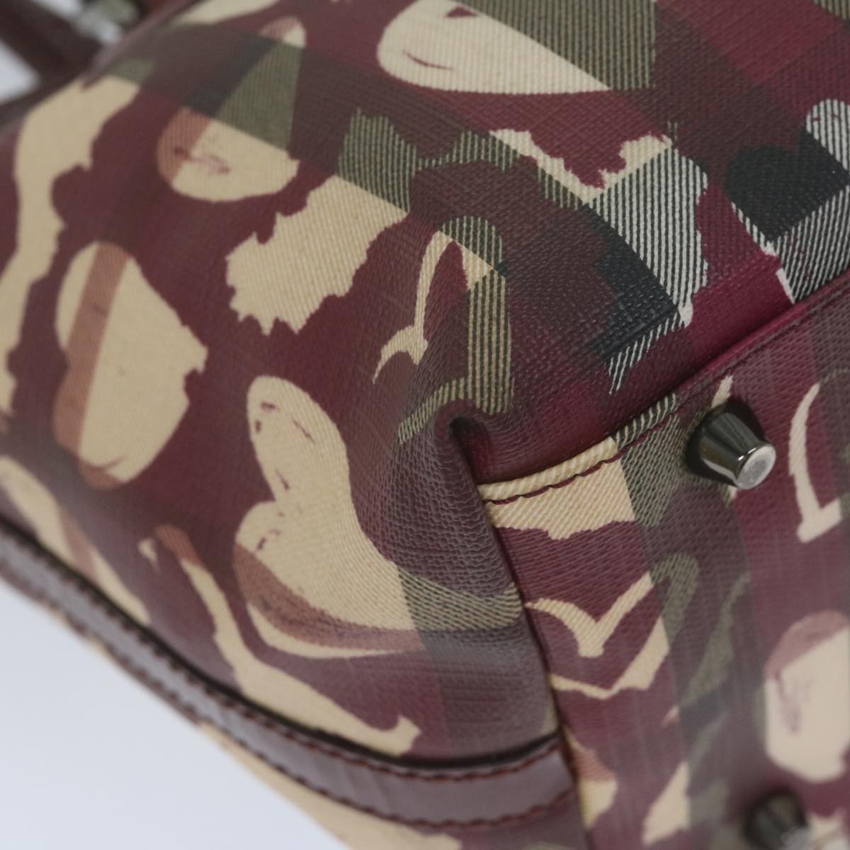 Burberry Open Nova Check Heart Coated Canvas Multicolour Canvas Tote Bag Bag (Pre-Owned)