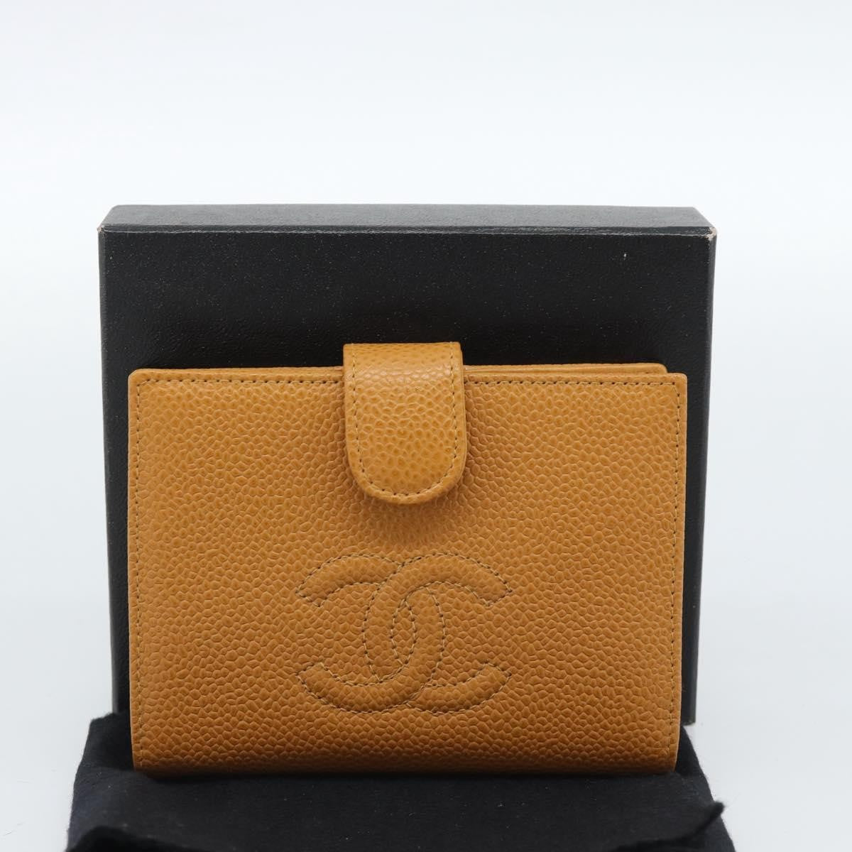 Chanel Timeless Cc French Caviar Brown Leather Wallets Accessory (Pre-Owned)