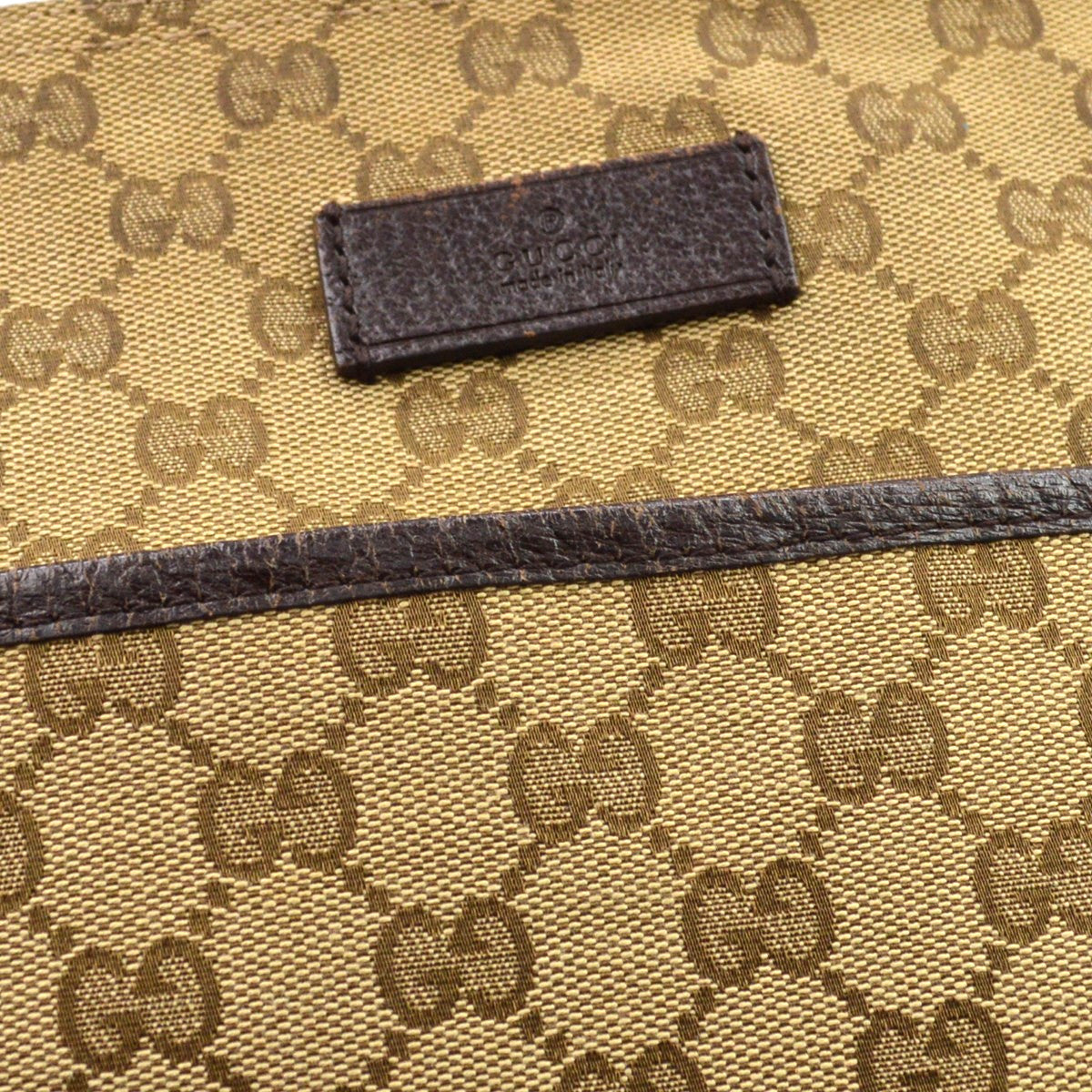 Gucci Web Zip Gg Canvas Beige Canvas Crossbody Bag Bag (Pre-Owned)