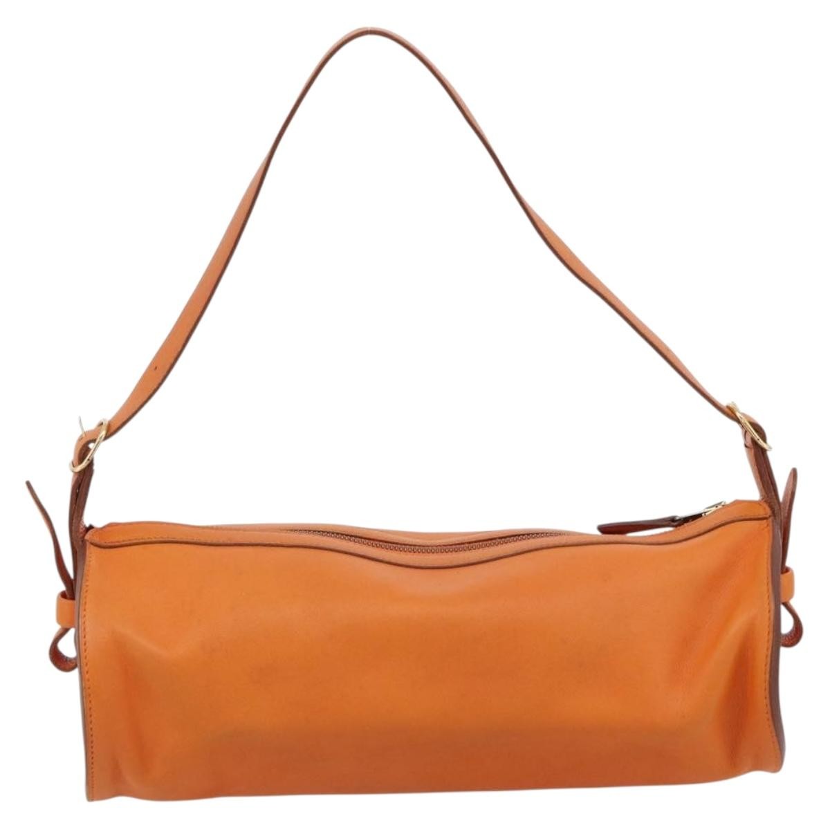 Hermes Sac Doremi Leather Orange Leather Shoulder Bag Bag (Pre-Owned)