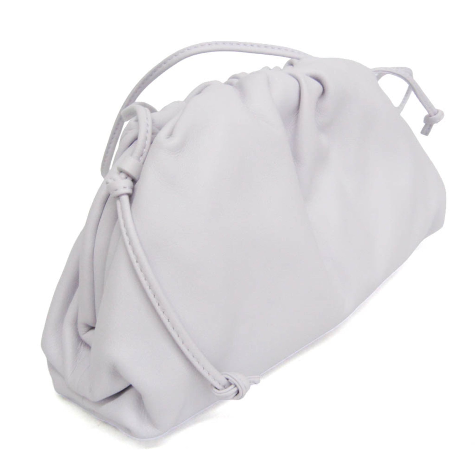 Bottega Veneta The Pouch Coin Purse Leather White Leather Clutche & Pouche Bag (Pre-Owned)