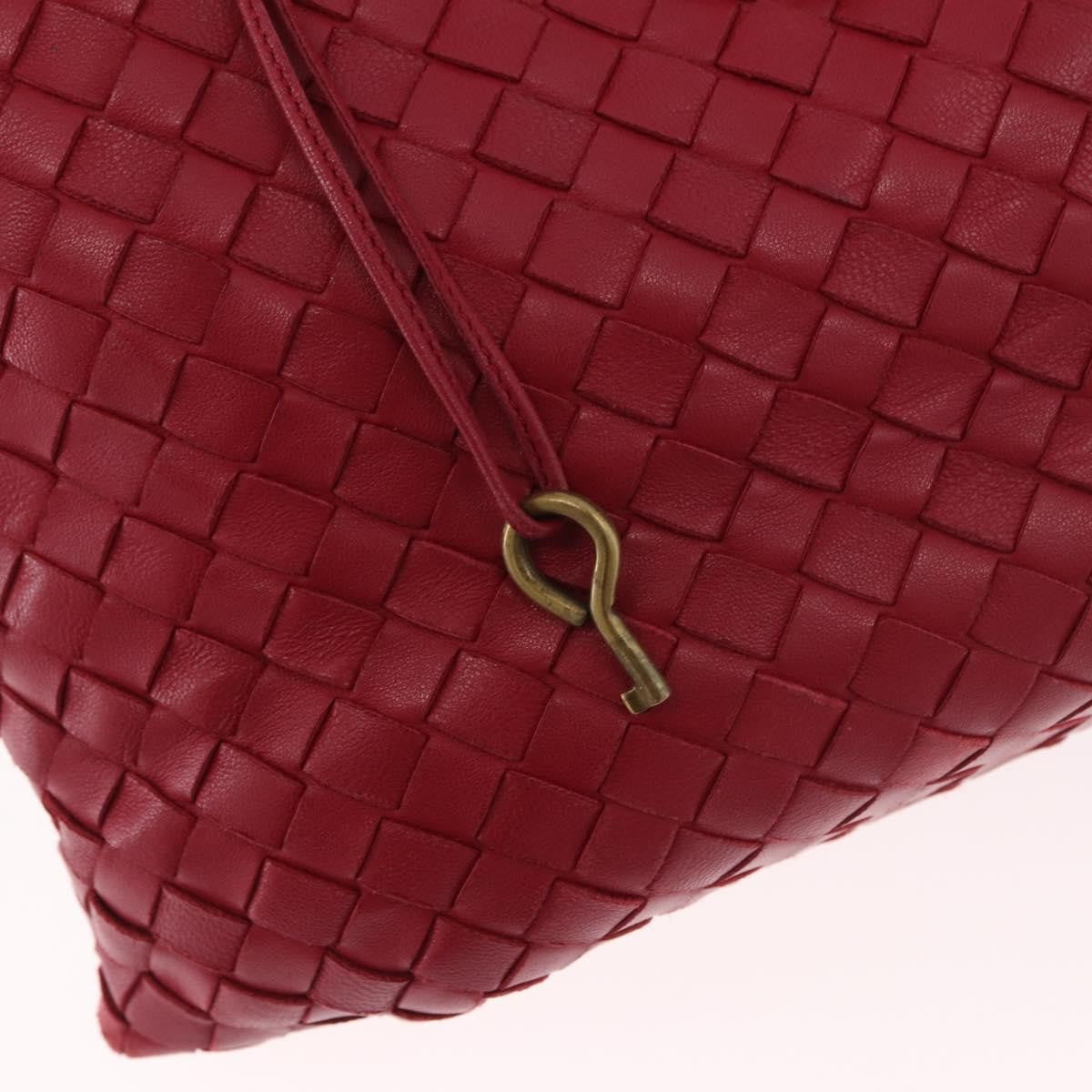 Bottega Veneta Capri Intrecciato Nappa Red Leather Tote Bag Bag (Pre-Owned)