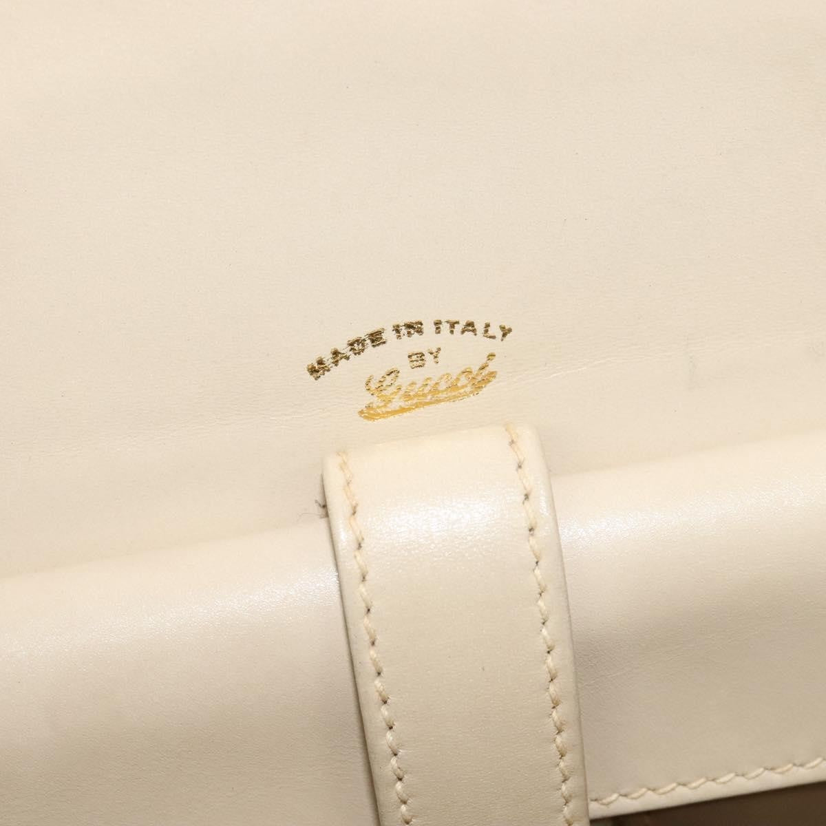Gucci Vintage Flap Leather Beige Leather Shoulder Bag Bag (Pre-Owned)