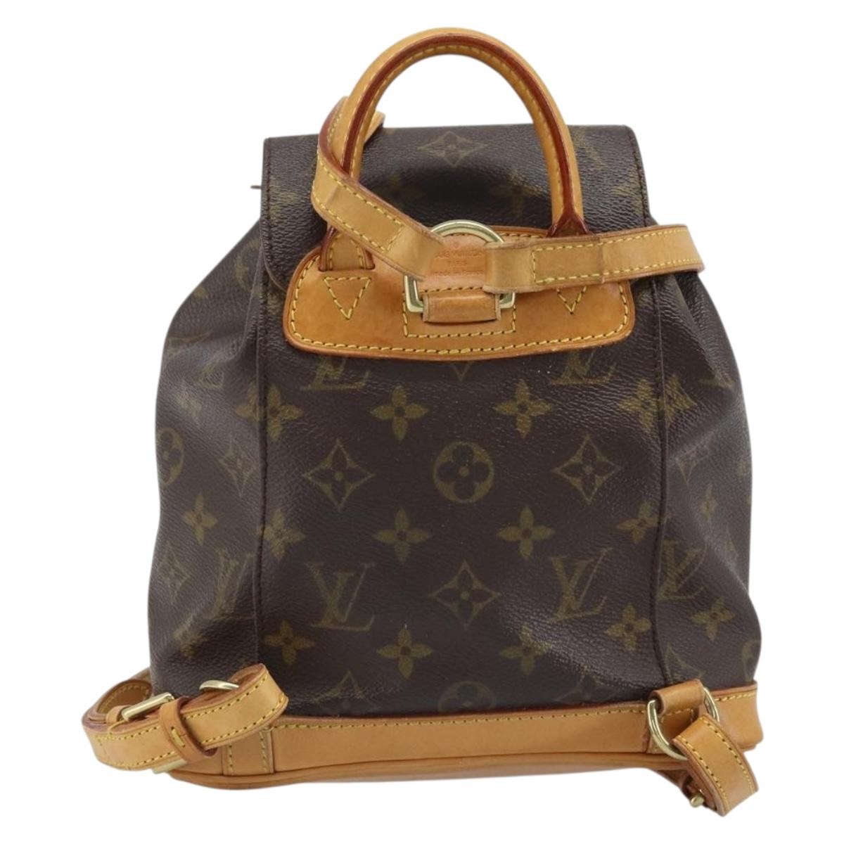 Louis Vuitton Vintage Montsouris Monogram Canvas Brown Canvas Backpack Bag (Pre-Owned)