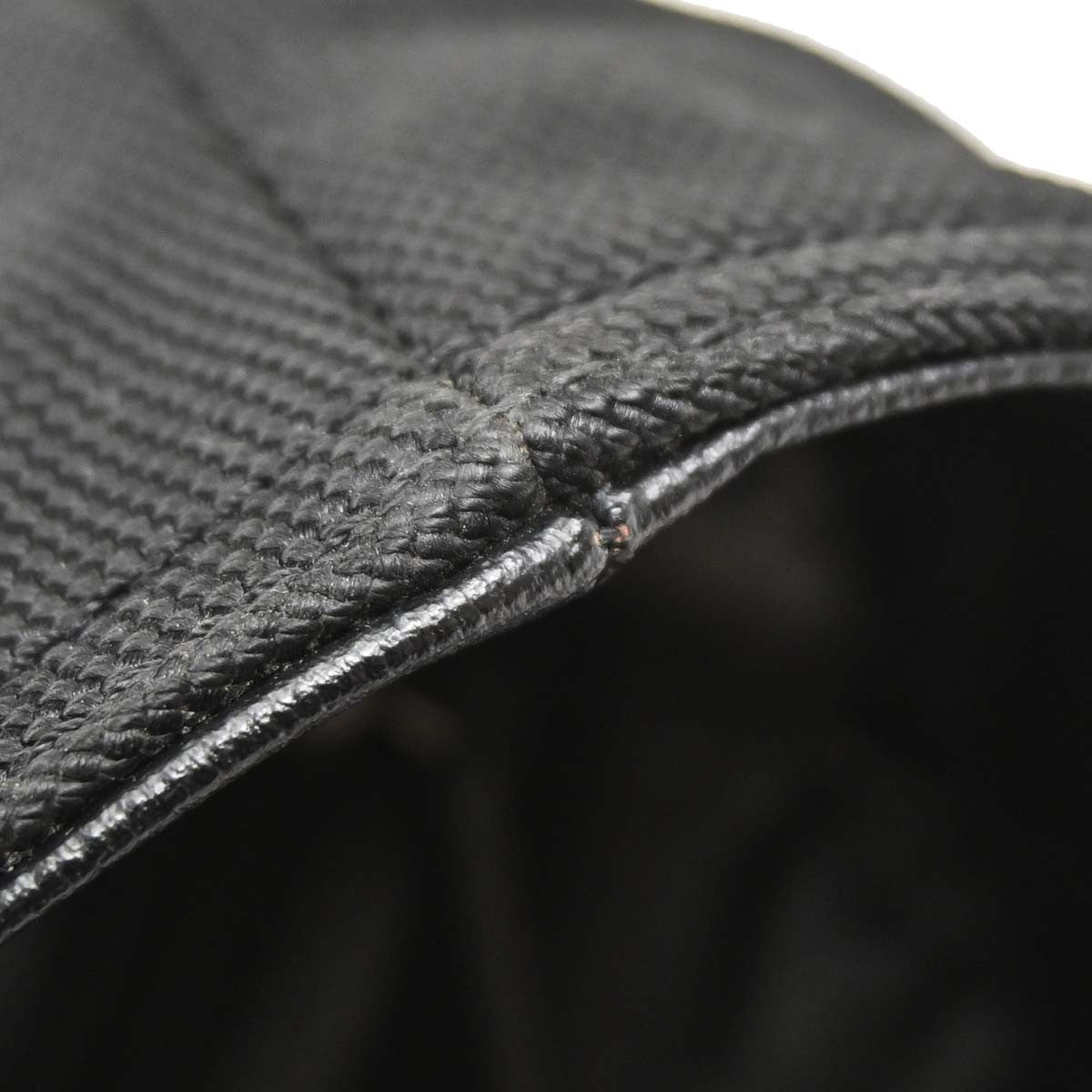 Chanel Biarritz Tote Quilted Coated Canvas Black Canvas Tote Bag Bag (Pre-Owned)