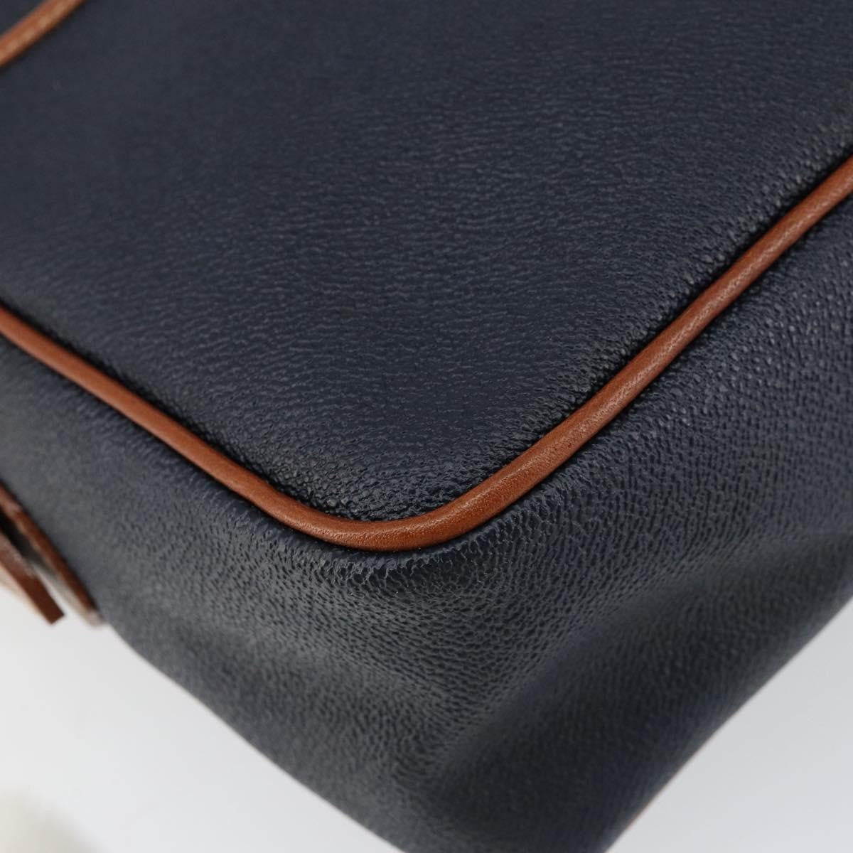 Burberry Vintage Leather Navy Leather Shoulder Bag Bag (Pre-Owned)