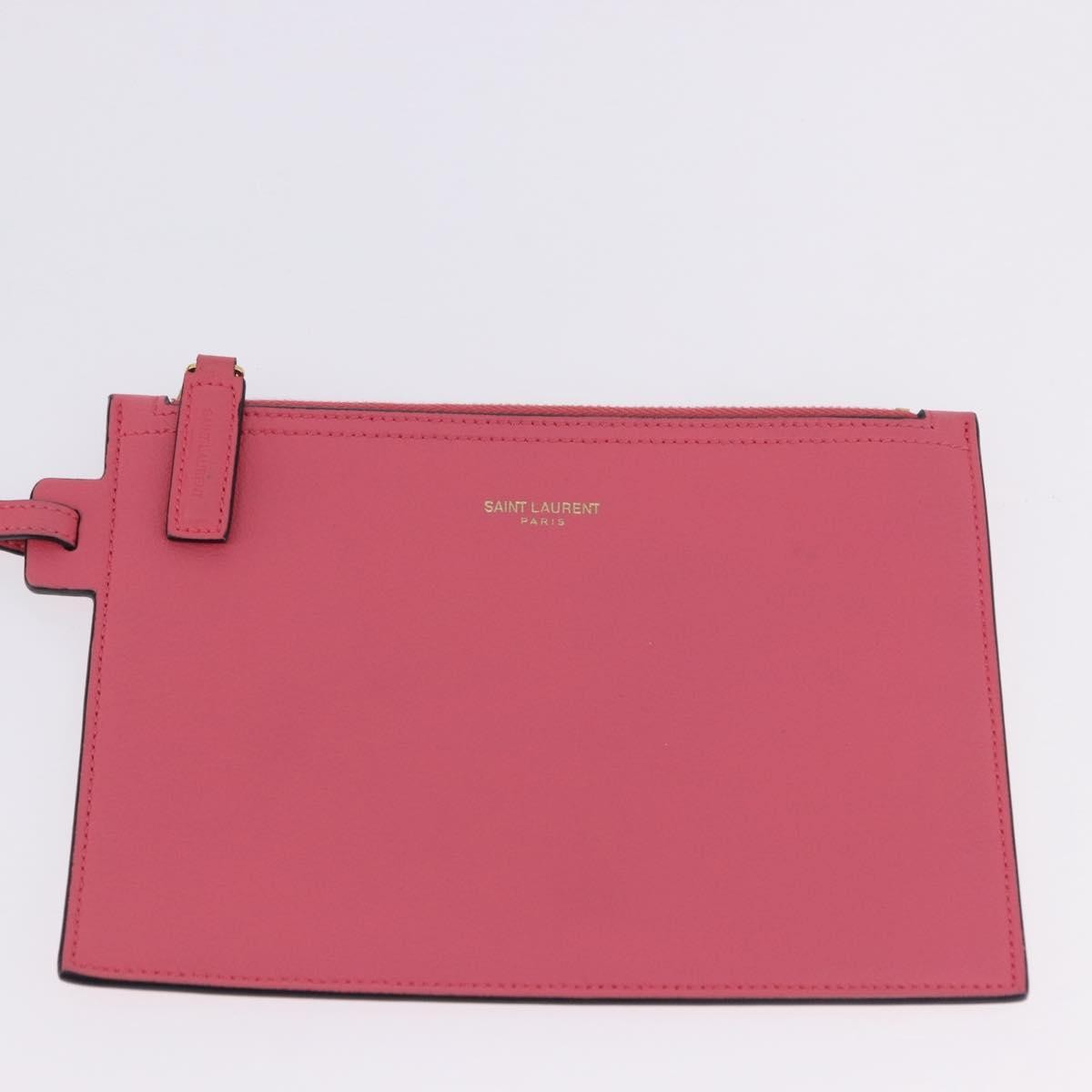 Saint Laurent Shopper Leather Pink Leather Tote Bag Bag (Pre-Owned)