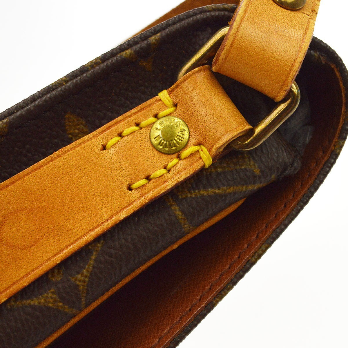 Louis Vuitton Cartouchiere Monogram Canvas Brown Canvas Handbag (Pre-Owned)