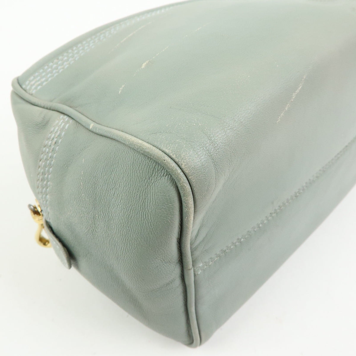 Loewe Anagram Leather Blue Leather Tote Bag Bag (Pre-Owned)