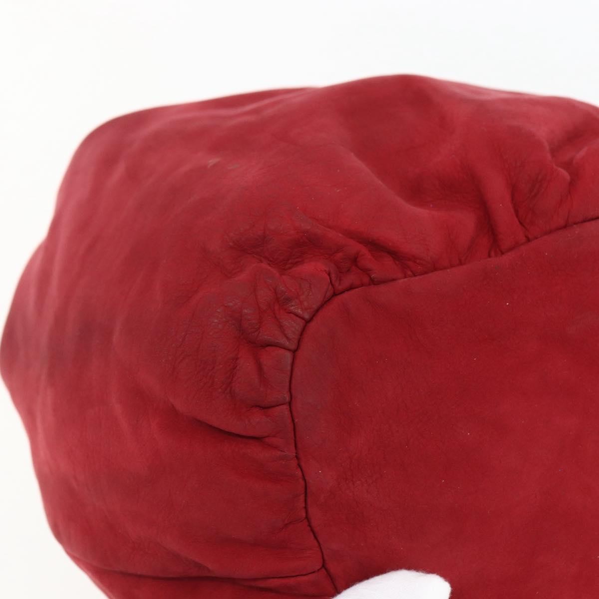 Loewe Anagram Leather Red Suede Shoulder Bag Bag (Pre-Owned)