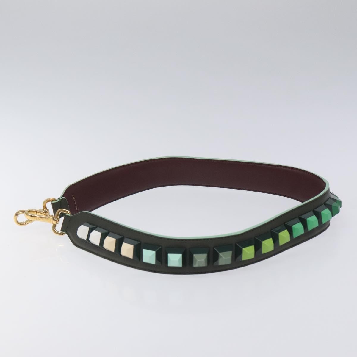 Fendi Strap You Shoulder Strap Leather Green Leather Straps Accessory (Pre-Owned)