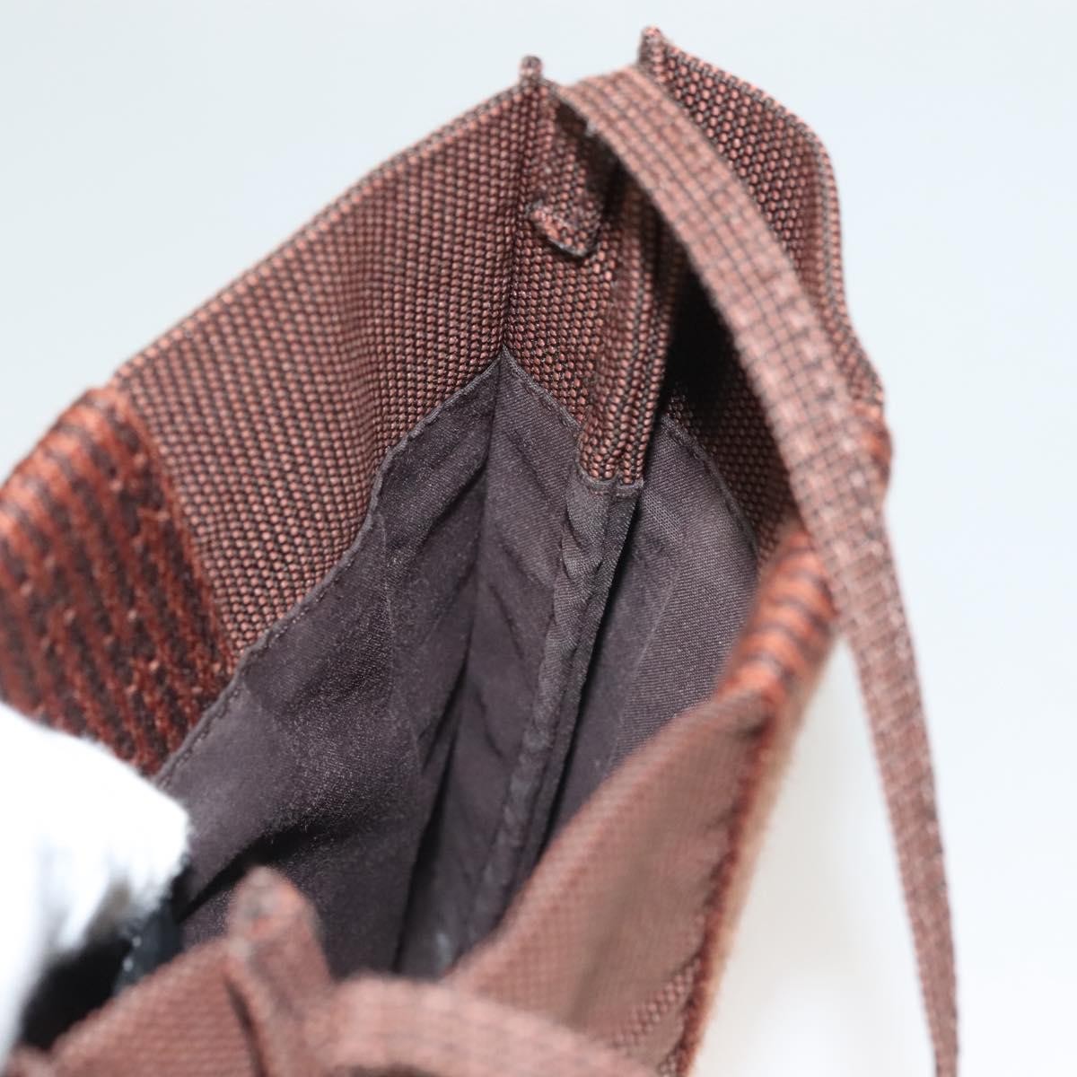 Hermes Herline Canvas Brown Canvas Crossbody Bag Bag (Pre-Owned)