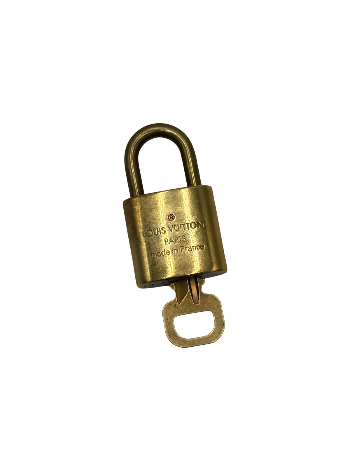 Louis Vuitton Padlock And Key Logo Metal Gold Metal Charms And Keychains Accessory (Pre-Owned)