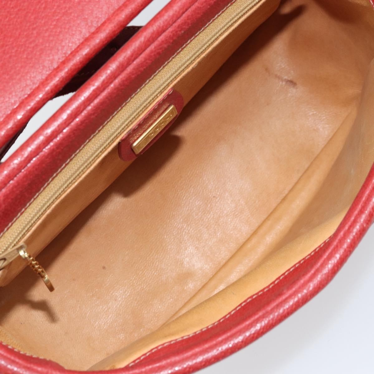 Gucci Vintage Leather Red Leather Shoulder Bag Bag (Pre-Owned)
