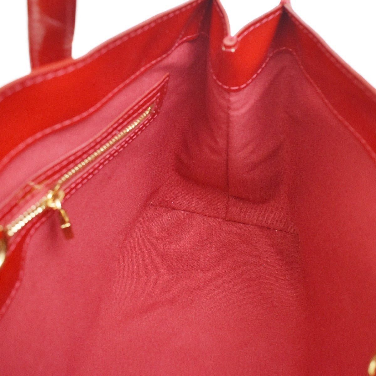 Louis Vuitton Wilshire Monogram Vernis Red Patent_Leather Handbag (Pre-Owned)