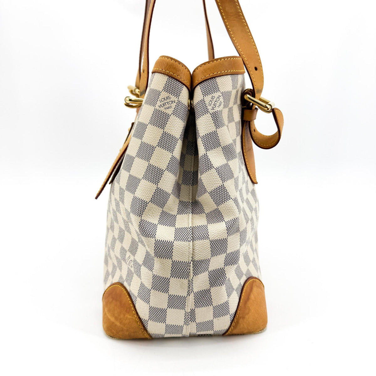 Louis Vuitton Hampstead Damier Ebene White Canvas Tote Bag Bag (Pre-Owned)