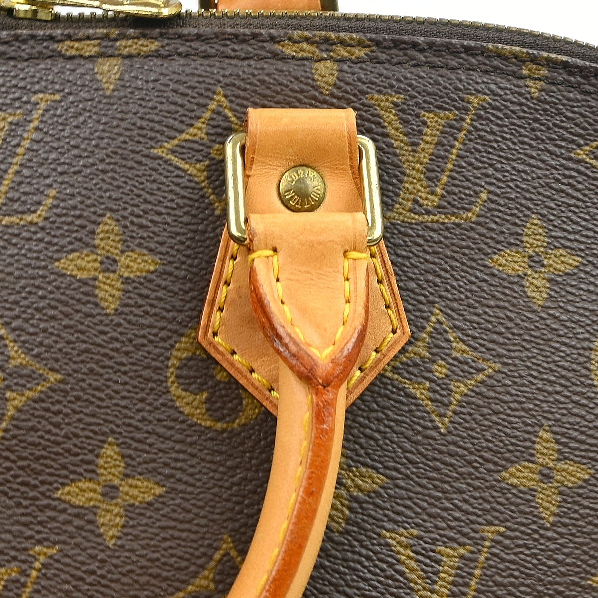 Louis Vuitton Alma Monogram Brown Canvas Handbag (Pre-Owned)