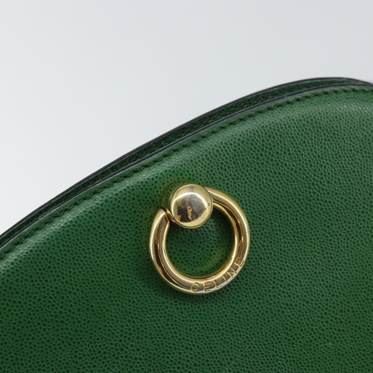 Celine Vintage Leather Green Leather Shoulder Bag Bag (Pre-Owned)