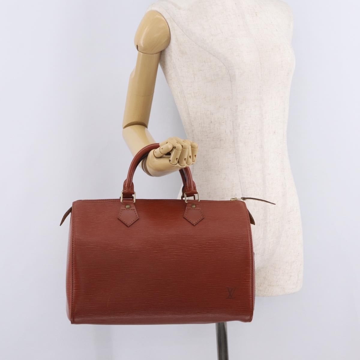 Louis Vuitton Speedy Epi Leather Brown Leather Handbag (Pre-Owned)