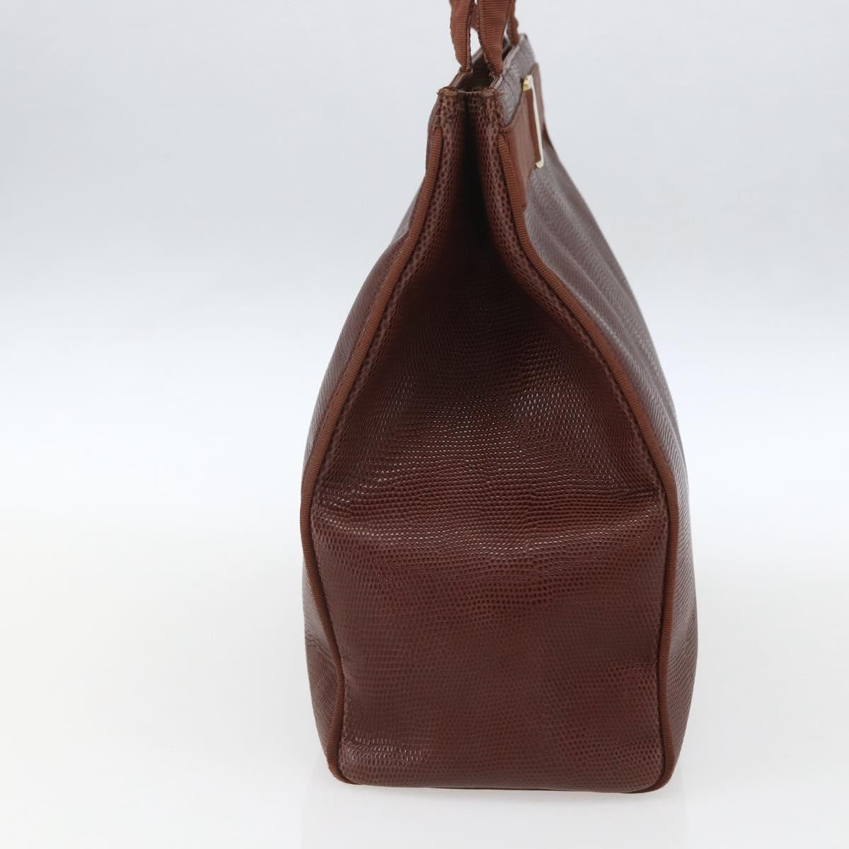 Salvatore Ferragamo Vala Leather Brown Leather Shoulder Bag Bag (Pre-Owned)