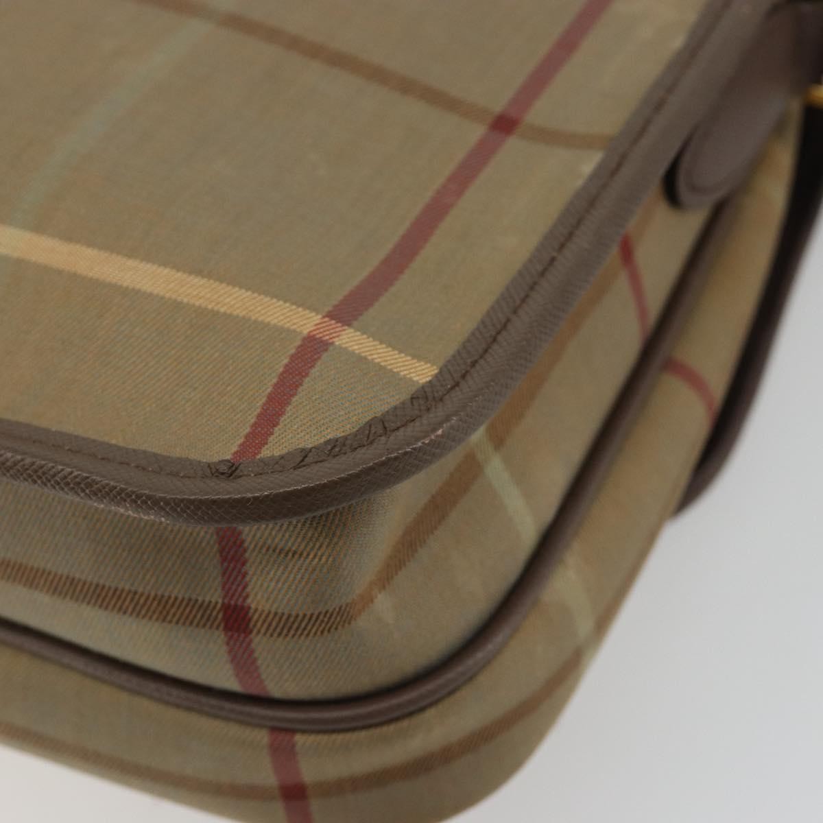 Burberry Nova Check Canvas And Leather Brown Canvas Handbag (Pre-Owned)