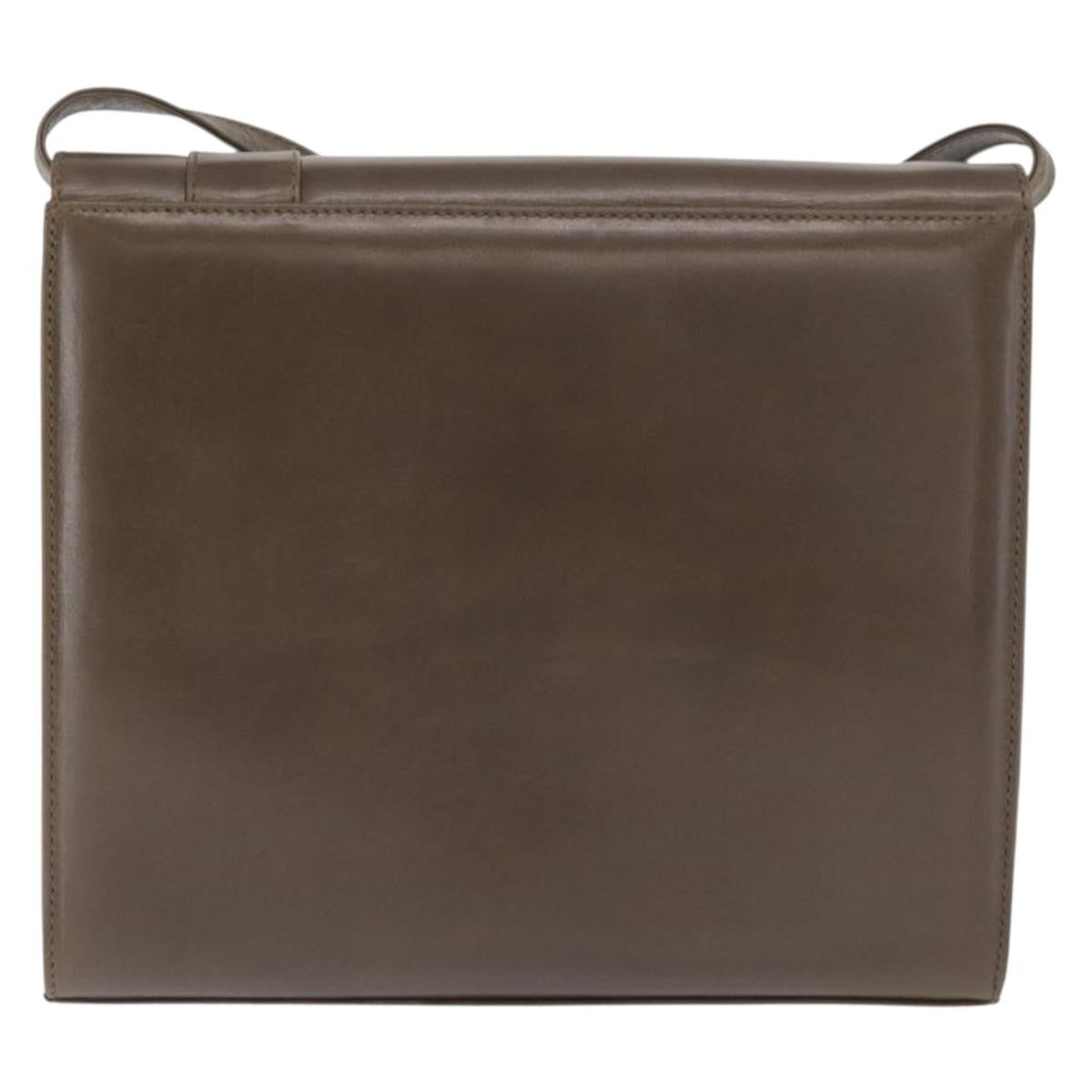 Salvatore Ferragamo Vara Leather Brown Leather Shoulder Bag Bag (Pre-Owned)