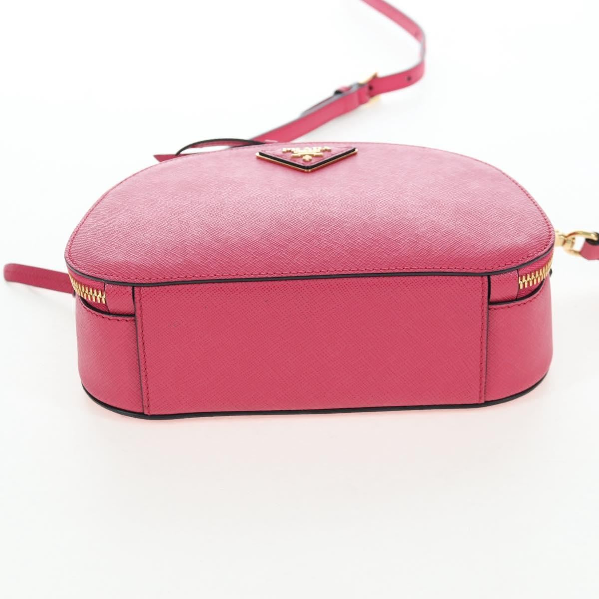 Prada Odette Top Handle Saffiano Leather Pink Leather Handbag (Pre-Owned)
