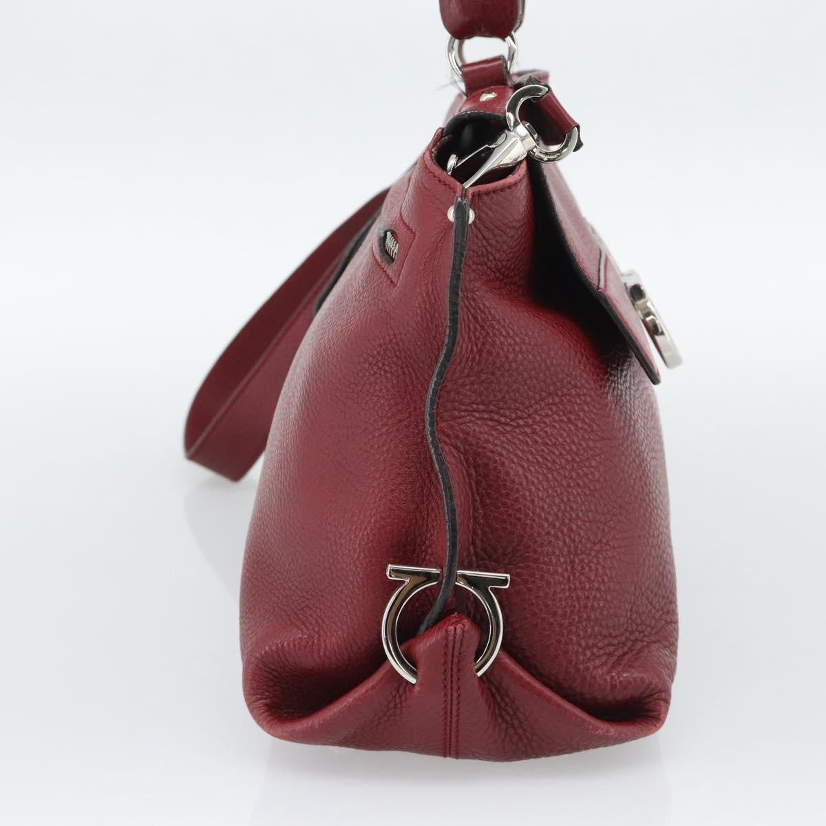 Salvatore Ferragamo Sofia Satchel Leather Red Leather Handbag (Pre-Owned)