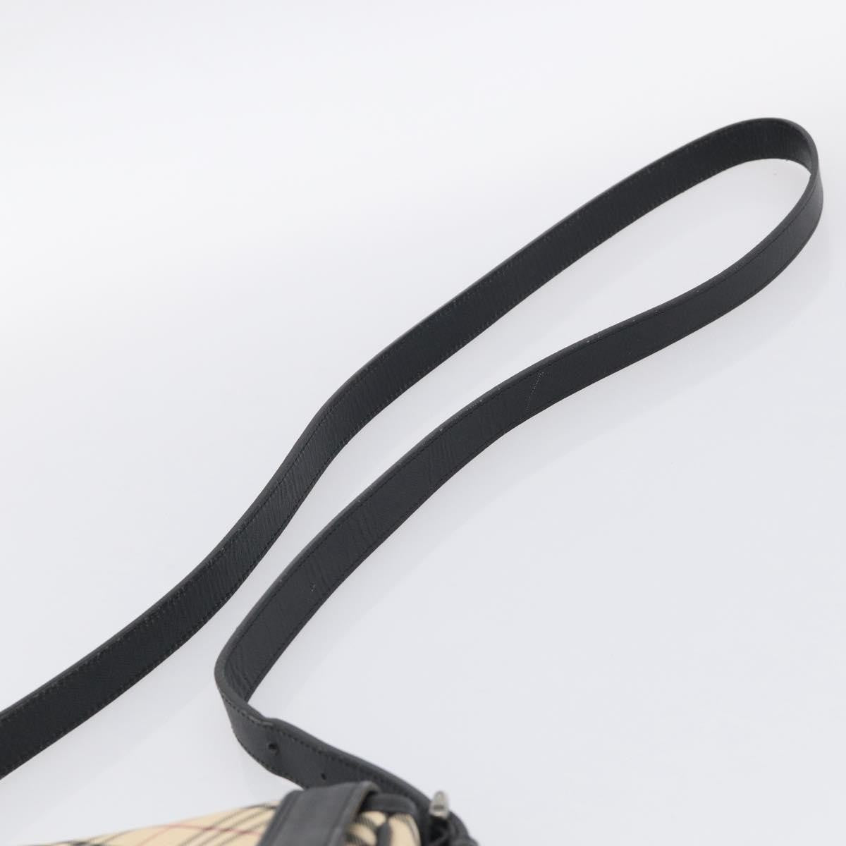 Burberry Nova Check Shoulder Bag Canvas Beige Canvas Shoulder Bag Bag (Pre-Owned)