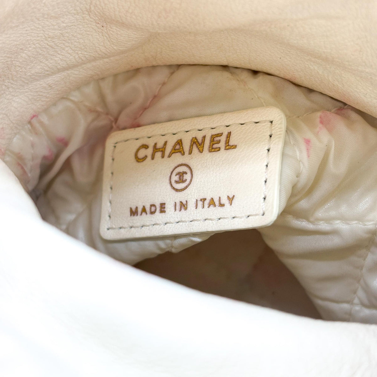 Chanel Drawstring Bucket With Chain Quilted Lambskin Gold Leather Shoulder Bag Bag (Pre-Owned)
