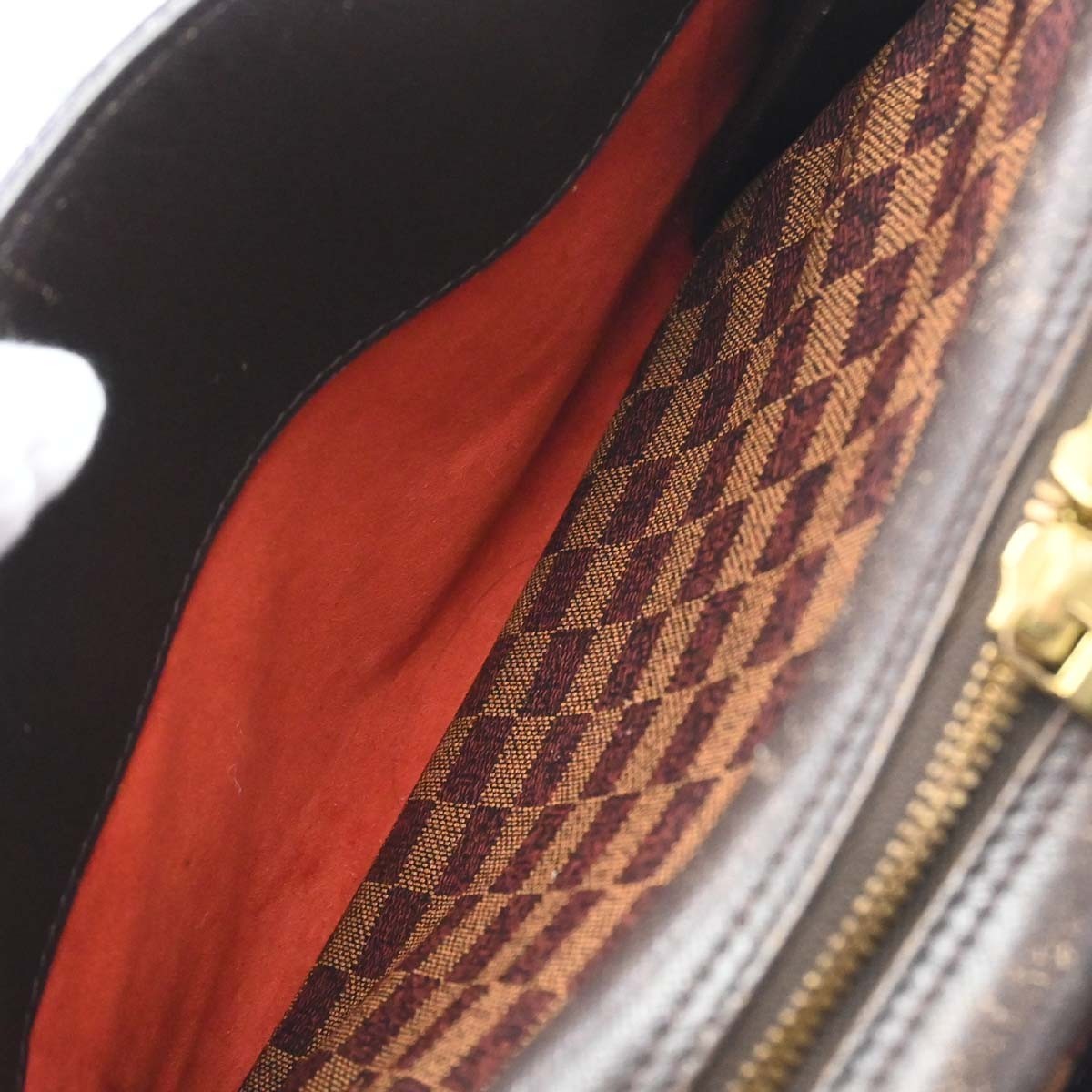 Louis Vuitton Triana Damier Ebene Brown Canvas Handbag (Pre-Owned)