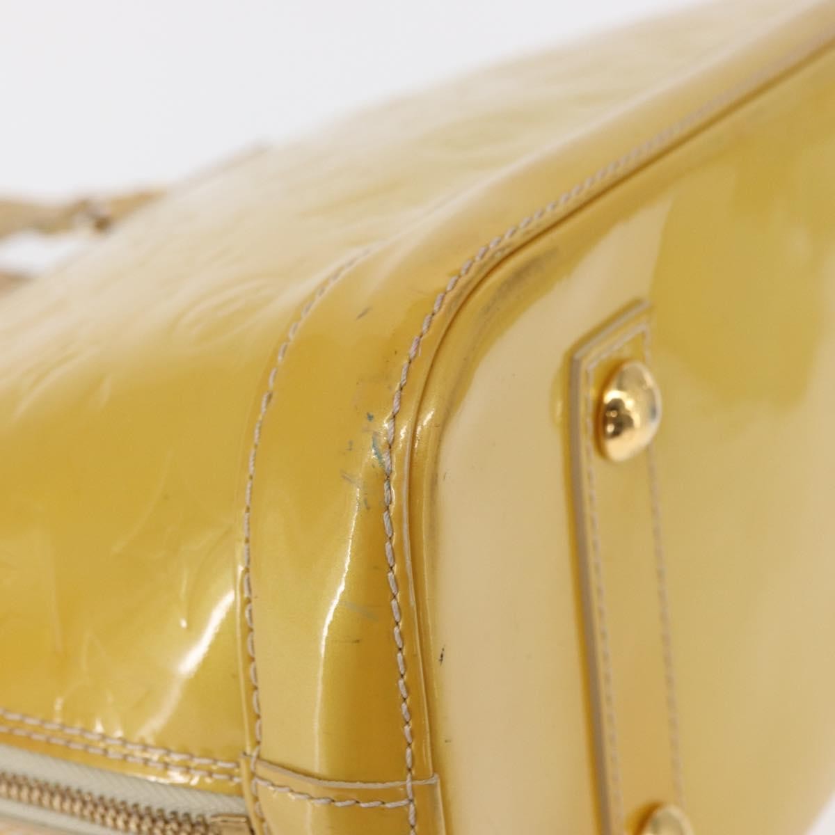 Louis Vuitton Alma Patent Leather Yellow Patent_Leather Handbag (Pre-Owned)