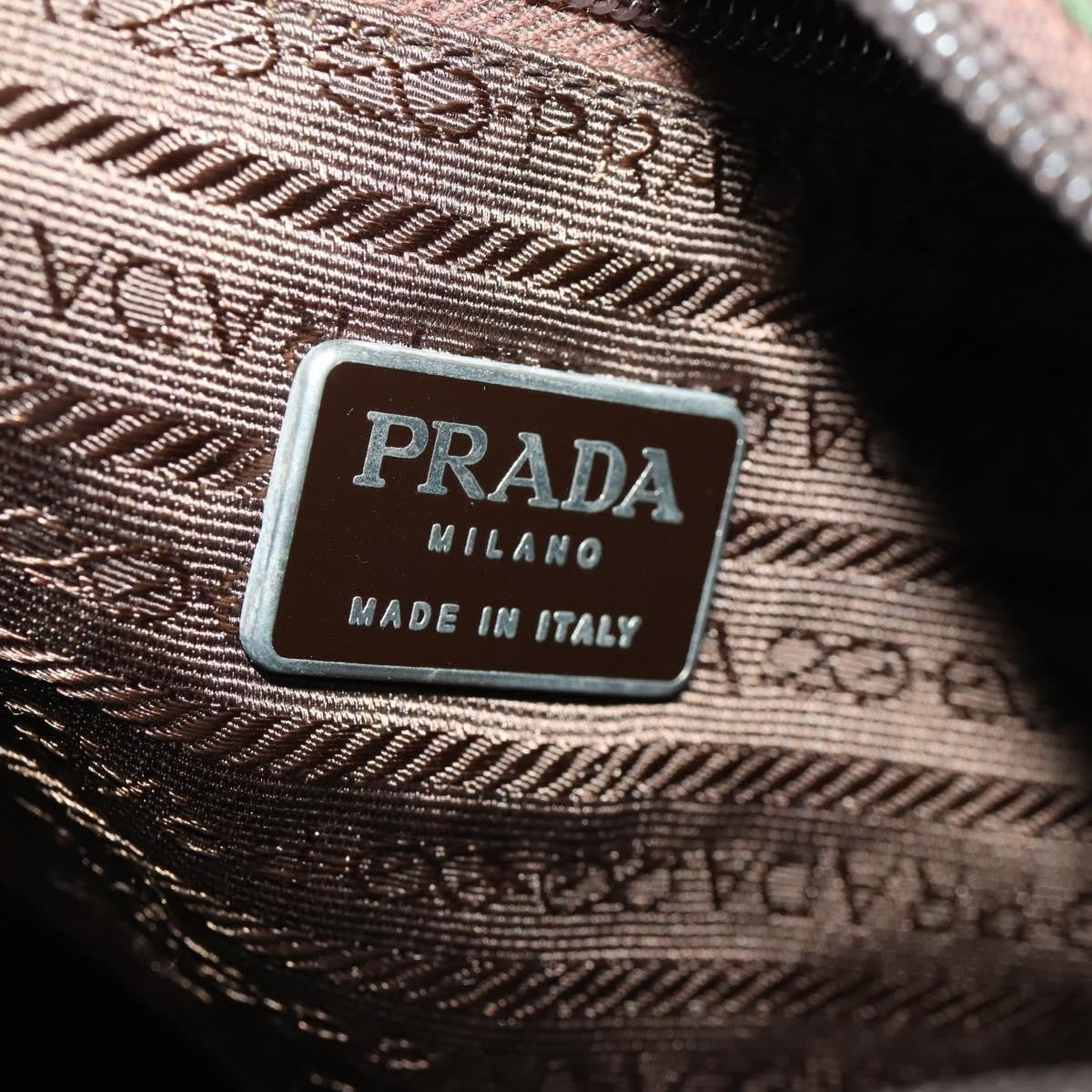 Prada Zip Top Messenger Tessuto Khaki Nylon Shoulder Bag Bag (Pre-Owned)
