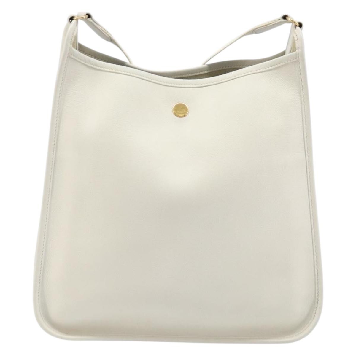 Hermes Vespa Courchevel White Leather Shoulder Bag Bag (Pre-Owned)