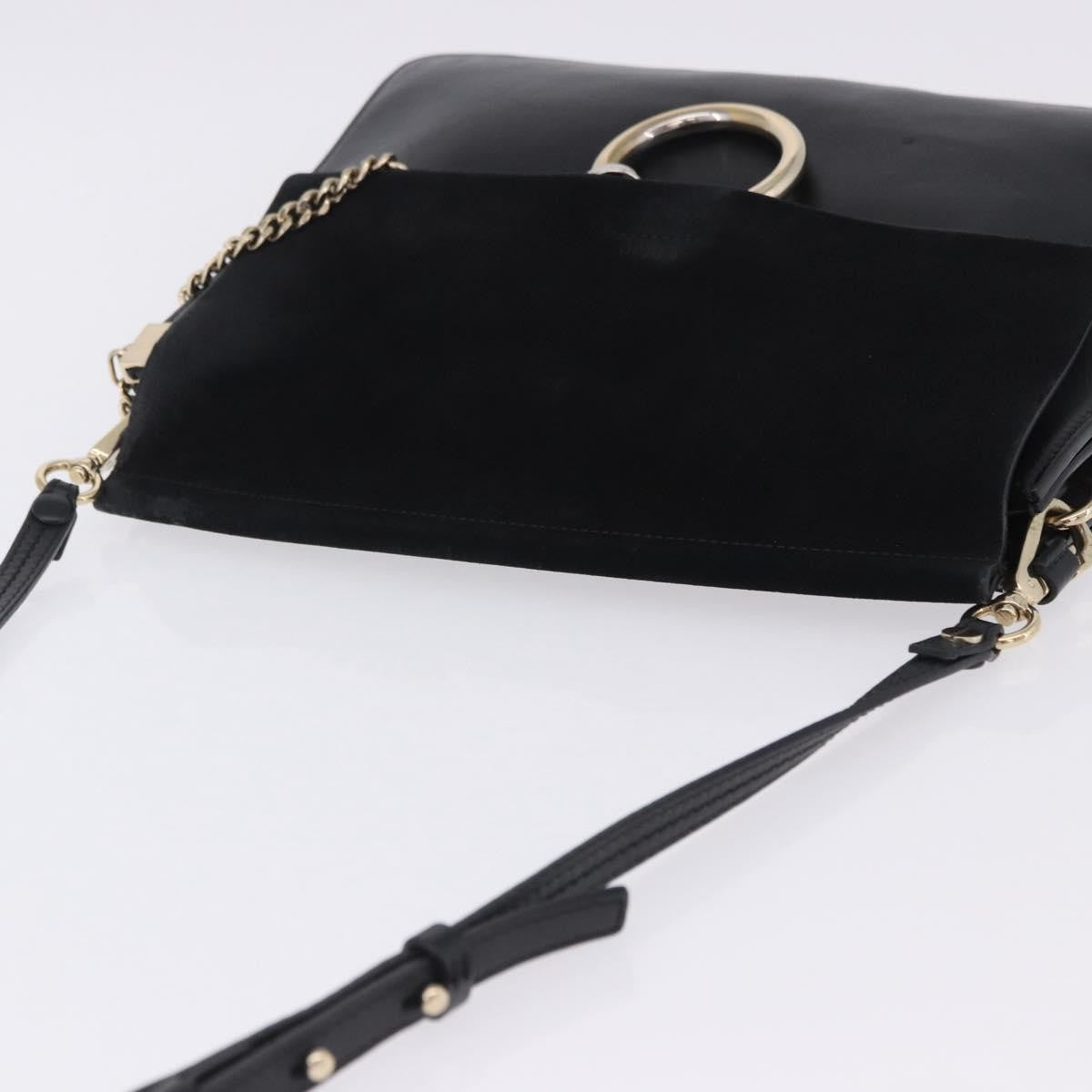 Chloe Faye Leather And Suede Black Suede Crossbody Bag Bag (Pre-Owned)