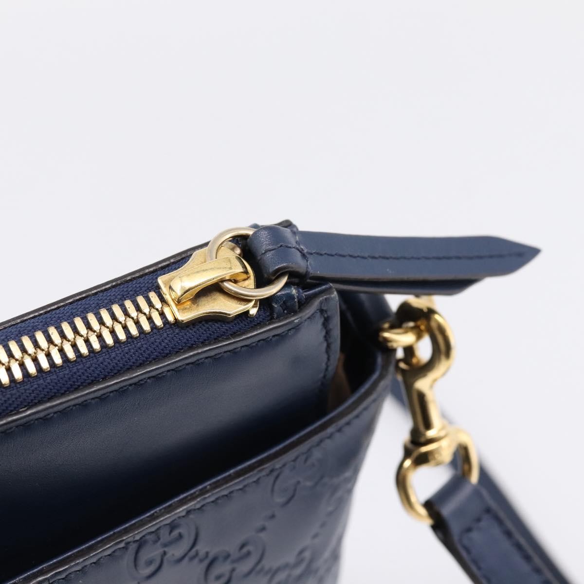 Gucci Linea A Convertible Guccissima Leather Navy Leather Tote Bag Bag (Pre-Owned)