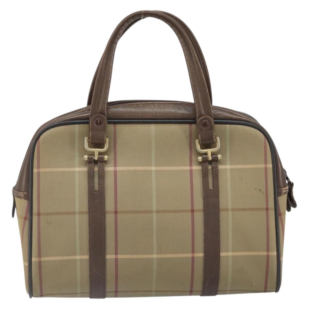 Burberry Nova Canvas Beige Canvas Handbag (Pre-Owned)