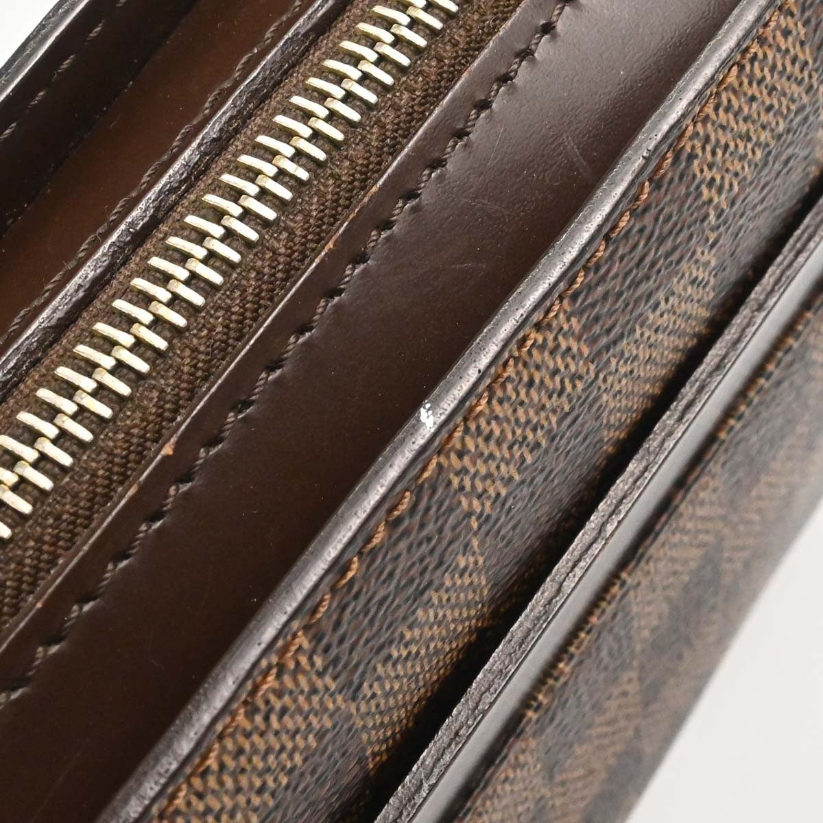 Louis Vuitton Pochette Saint Louis Damier Ebene Brown Canvas Clutche & Pouche Bag (Pre-Owned)