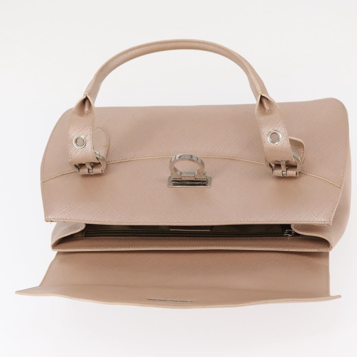 Salvatore Ferragamo Gancini Leather Pink Leather Shoulder Bag Bag (Pre-Owned)