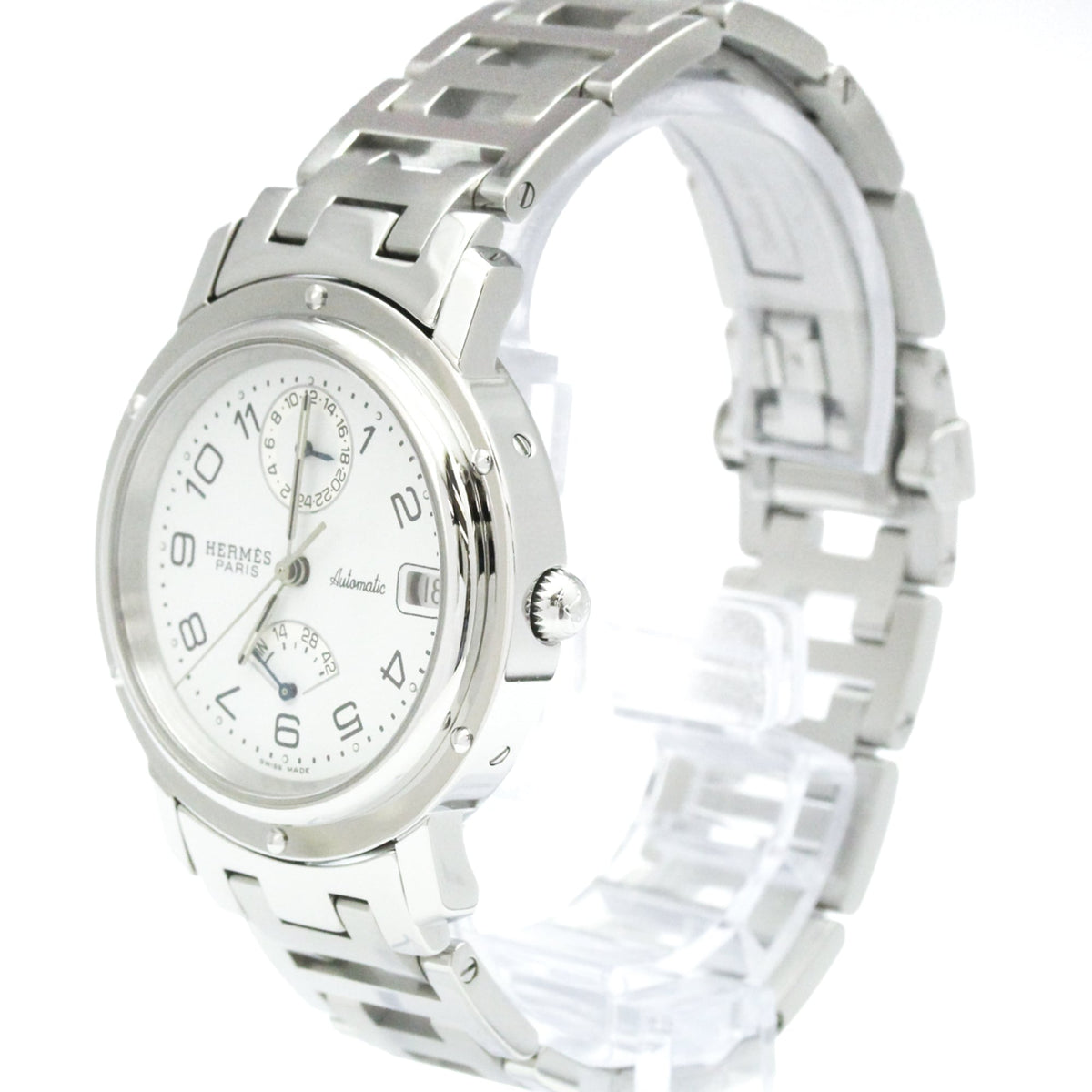 Hermes Clipper Automatic Stainless Steel Watch (Pre-Owned)