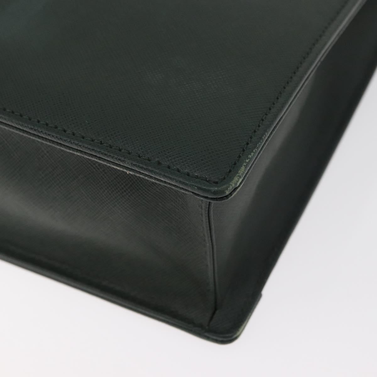 Burberry Briefcase Leather Green Leather Briefcase Bag (Pre-Owned)