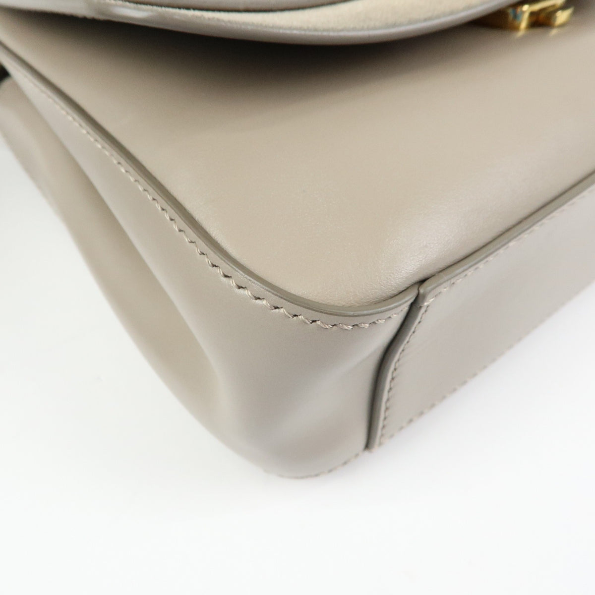 Chloe C Shoulder Bag Leather Gray Leather Shoulder Bag Bag (Pre-Owned)