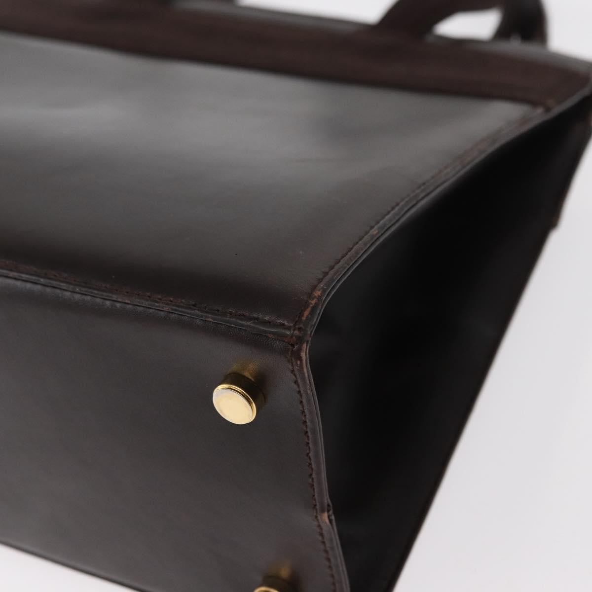 Salvatore Ferragamo Convertible Vara Bow Leather Brown Leather Handbag (Pre-Owned)