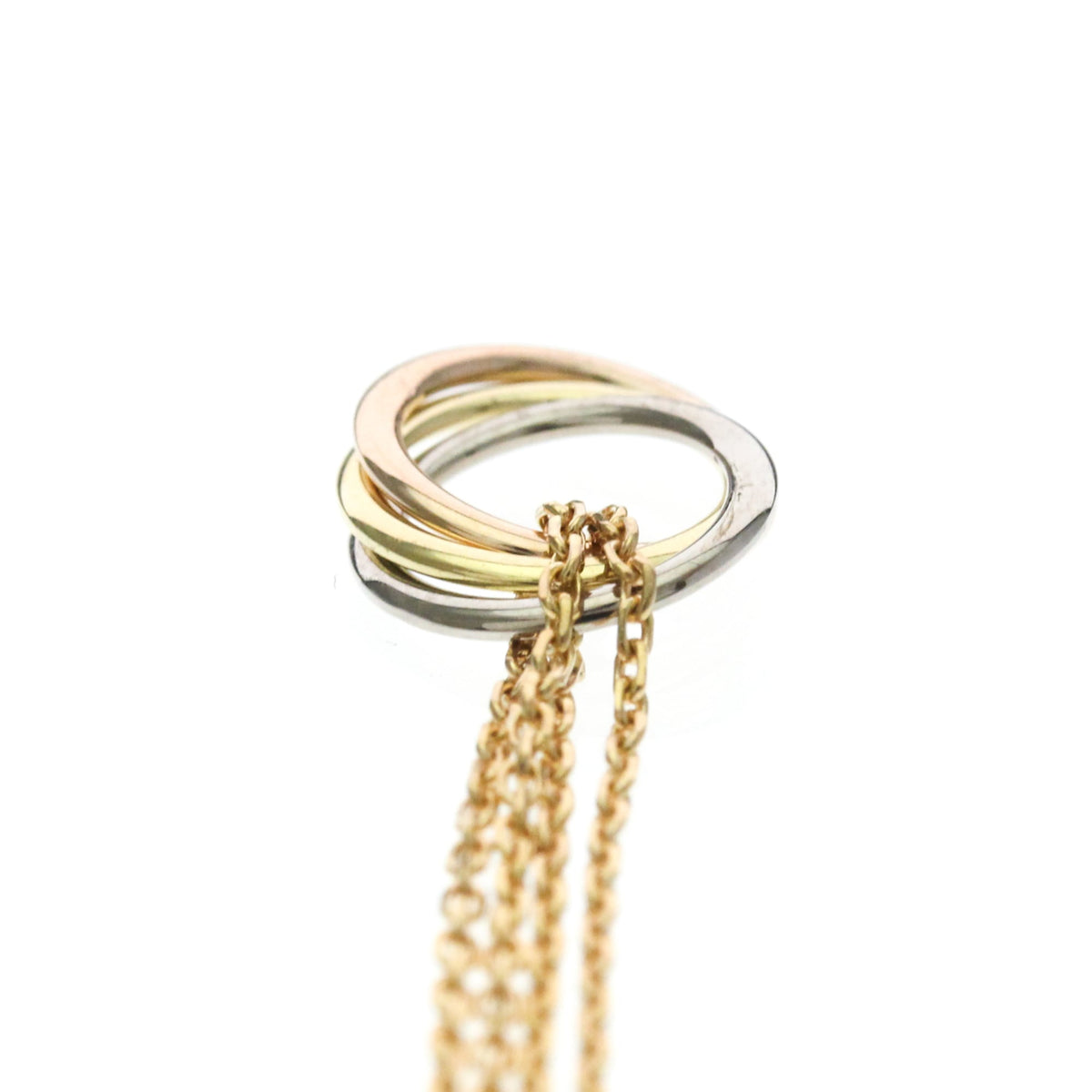 Cartier Trinity Choker 18K Tricolor Gold Gold Gold Necklace Jewelry (Pre-Owned)