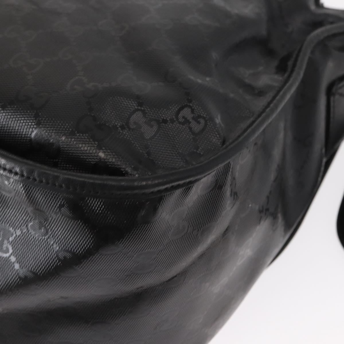 Gucci 500 Web Double Buckle Messenger Gg Imprime Black Canvas Shoulder Bag Bag (Pre-Owned)