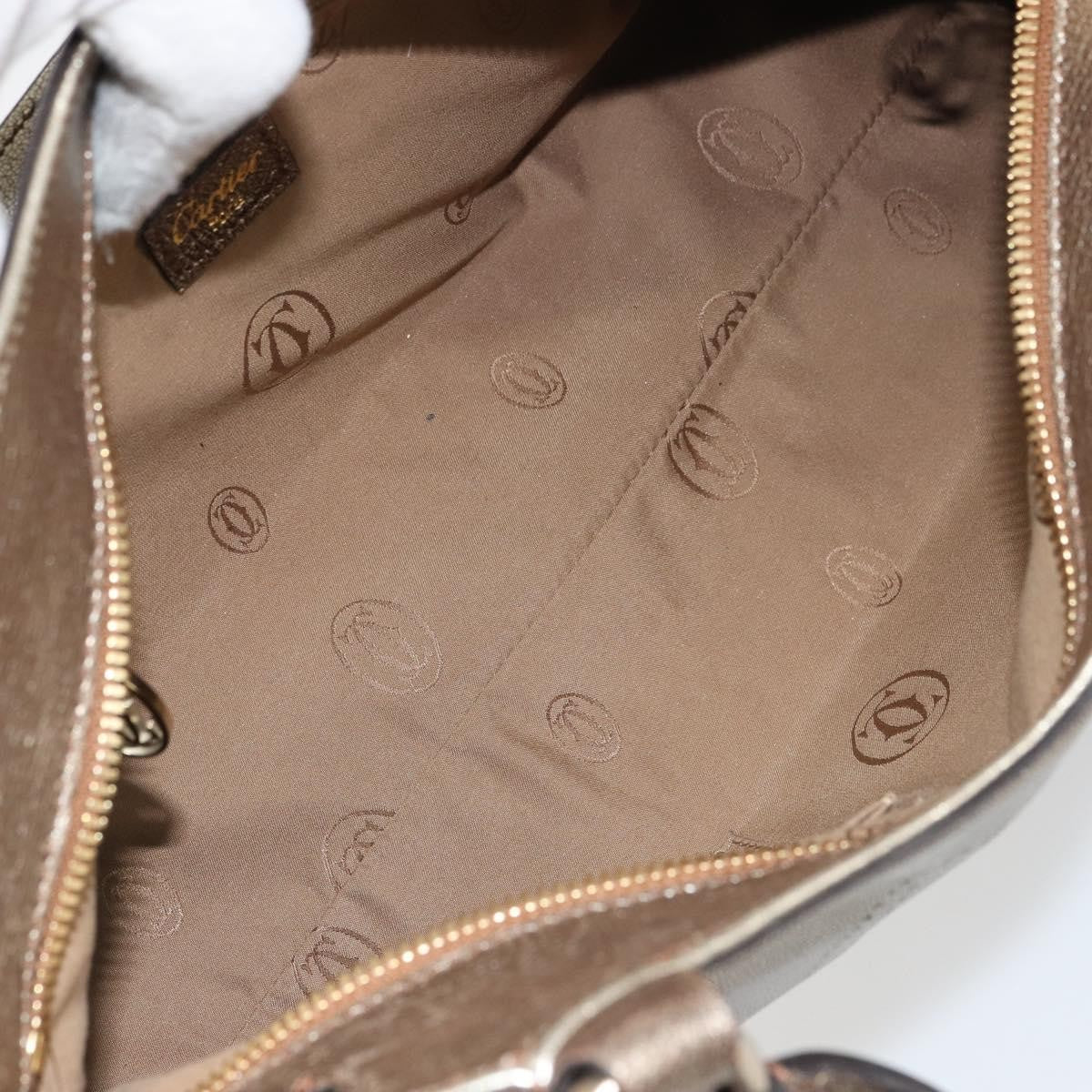 Cartier Marcello Leather Gold Leather Handbag (Pre-Owned)