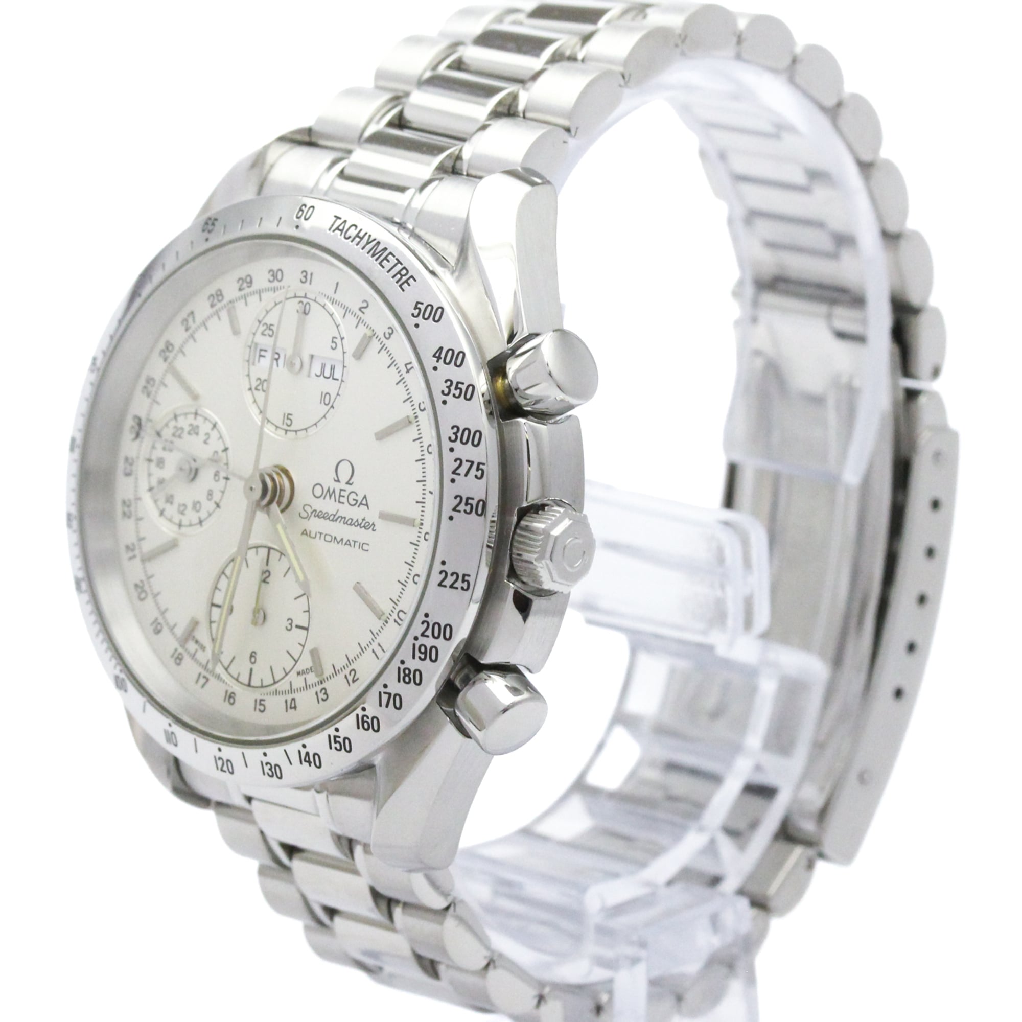 Omega Speedmaster Triple Calendar Chronograph Automatic Stainless Steel Watch (Pre-Owned)