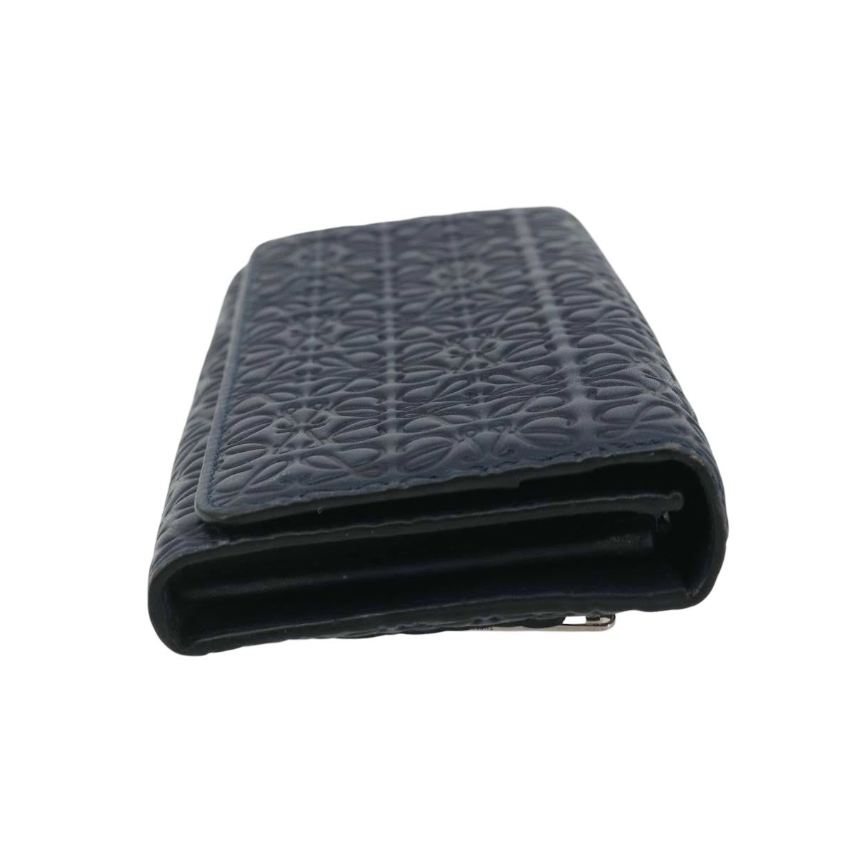 Loewe Anagram Leather Navy Leather Wallets Accessory (Pre-Owned)